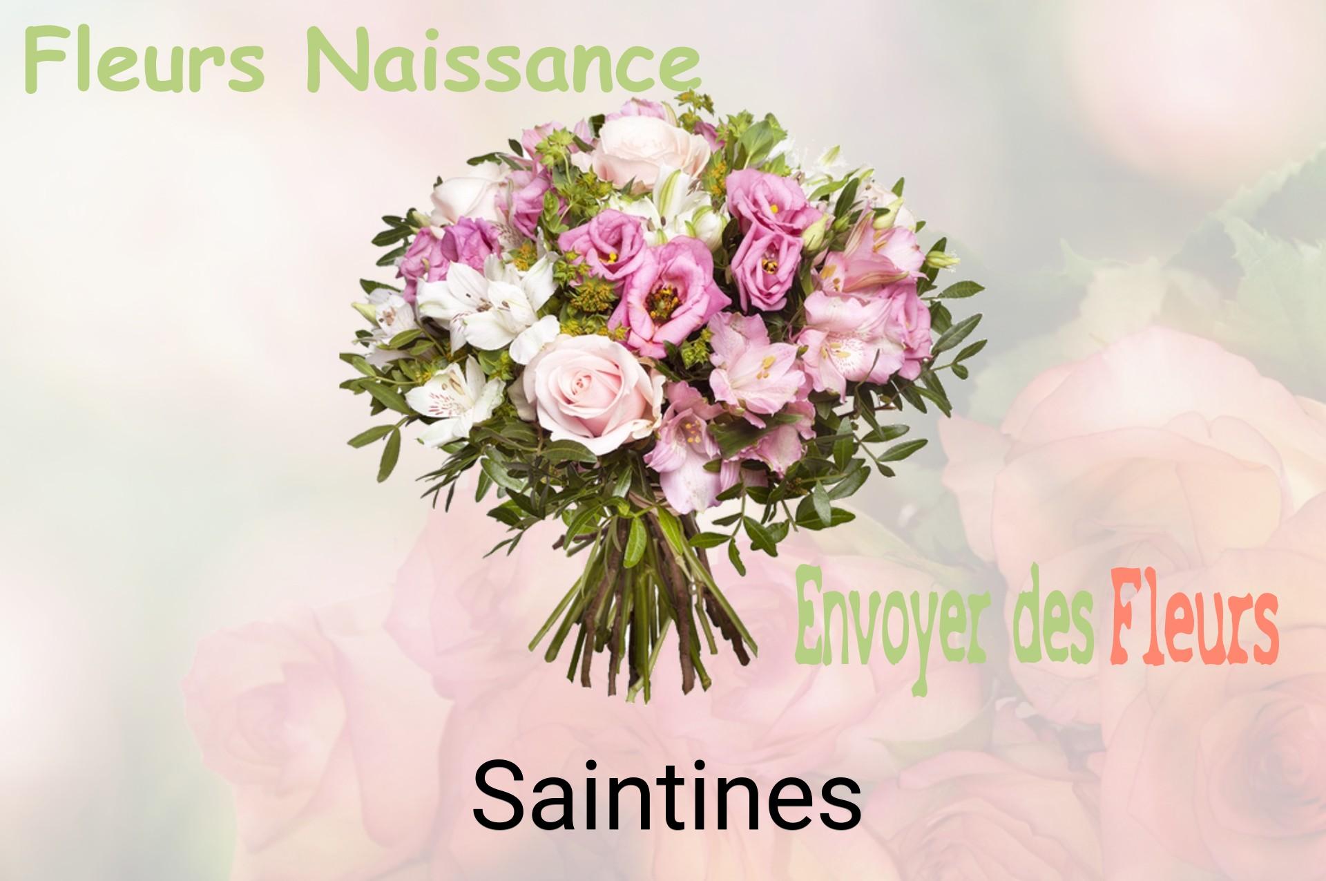 Bouquet de fleurs de naissance livré à Saintines