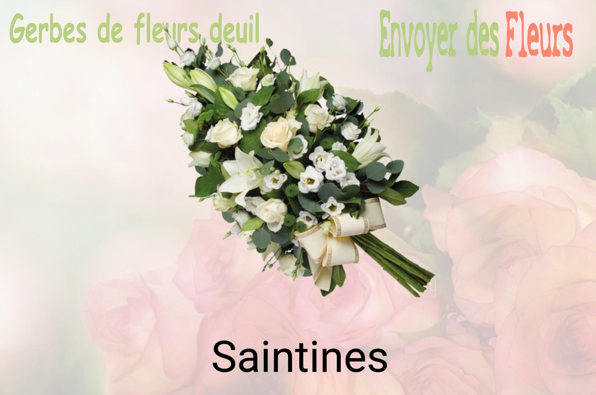 Gerbe de fleurs de deuil livrée à Saintines